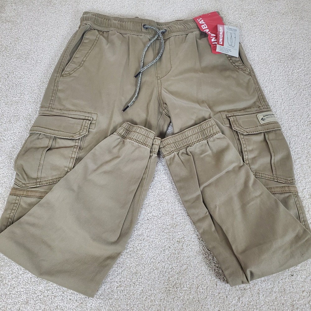 Unionbay CargoJogger Pants Men's Small Khaki Tan Pull-On